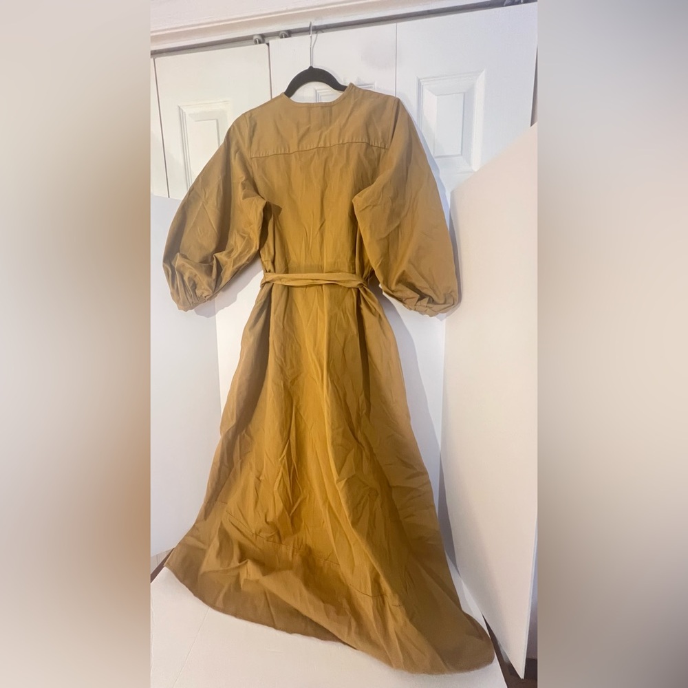 ZARA Belted cotton poplin shirt dress w Balloon Sleeves. ZW Collection  NWT - Picture 10 of 15